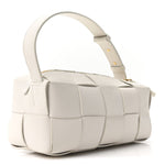 Lambskin Maxi Intrecciato Small Brick Cassette Bag White