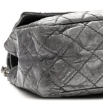 Metallic Aged Calfskin Quilted 2.55 Reissue 226 Flap Dark Silver