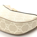 GG Supreme Monogram Textured Dollar Calfskin Web Mini Ophidia GG Handbag Beige Mystic White Oatmeal
