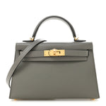 Madame Calfskin Mini Kelly Sellier 20 Gris Meyer