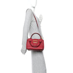 Soft Grain Calfskin Small Buckle Tote Parade Red