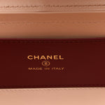 Shiny Caviar Preppy Coco Long Vanity With Strap  Light Pink