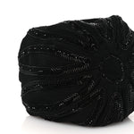 Chiffron Beaded Pochon Souple Bag Black