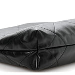 Shiny Calfskin Quilted Small Chanel 22 Black