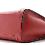 Drummed Calfskin Nano Luggage Merlot