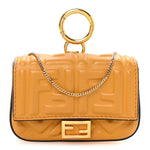 Nappa Matisse FF Embossed Nano Baguette Charm Zucca