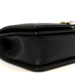 Calfskin Quilted Medium Chain Detail Boy Flap Black