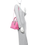 Snakeskin Medium Lady Dior Pink