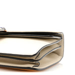 Azalea Calfskin Enamel Tri-Color Small Dionysus Shoulder Bag Mystic White Sun Oil Black Electric Blue