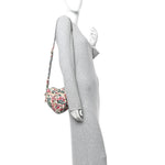 Matelasse Diagonal Brit Roses Print Mini Interlocking G Heart Shoulder Bag Multicolor