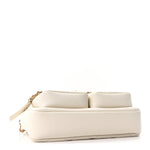 Calfskin Quilted Small Camera Case White