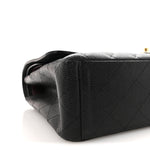 Caviar Quilted Maxi Double Flap Black