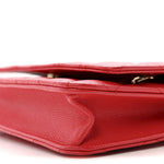 Caviar Quilted Wallet on Chain WOC Red