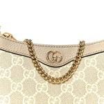 GG Supreme Monogram Textured Dollar Calfskin Web Mini Ophidia GG Handbag Beige Mystic White Oatmeal