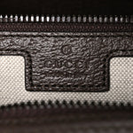 GG Supreme Monogram Textured Dollar Calfskin Web Medium Savoy Bowling Bag Beige Ebony New Acero