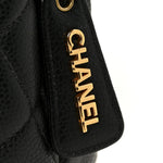 Caviar Quilted Shoulder Bag Black