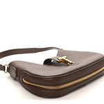 Pebbled Calfskin Monarch Hobo Bag Saddle Brown