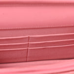 Caviar Quilted Wallet on Chain WOC Pink