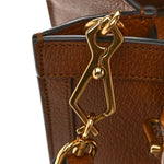 Textured Dollar Calfskin Web Small Diana Tote Bag Cuir Black