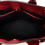 Grainy Calfskin House Check Small Banner Tote Red