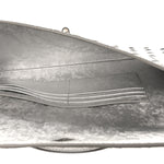 Metallic Lambskin Intrecciato Long Andiamo Top Handle Clutch Silver