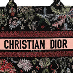 Canvas Embroidered Medium Cabinet De Curiosites Book Tote Black Multicolor