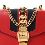 Calfskin Mini Sylvie Chain Shoulder Bag Hibiscus Red