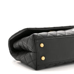 Caviar Quilted Mini Coco Handle Flap Black