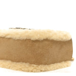 Suede Shearling Triomphe Mini Chain Claude Natural