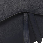 Grained Calfskin Saddle Bag Navy