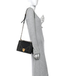 Lambskin Studded Medium Diorama Flap Bag Black