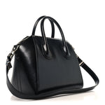 Shiny Lord Calfskin Small Antigona Black
