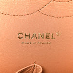 Lambskin Quilted Jumbo Double Flap Dark Beige
