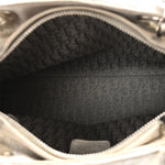 Metallic Nubuck Cannage Medium Lady Dior Silver