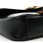 Calfskin Matelasse Mini GG Marmont Shoulder Bag Black