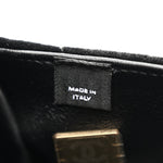 Velvet Quilted Mini Top Handle Flap Black