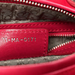 Lambskin Cannage Bow Medium Lady Dior Fuchsia