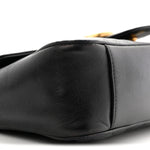 Calfskin Matelasse Small GG Marmont Shoulder Bag Black