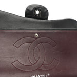 Lambskin Quilted Jumbo Double Flap Black