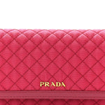 Tessuto Nylon Quilted Continental Flap Wallet Ibisco