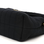 Fabric Y Quilted Monogram Small Loulou Chain Satchel Black