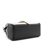 Satinated Calfskin Small 16 Top Handle Bag Black
