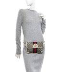 GG Supreme Monogram Web Small Ophidia Belt Bag 90 36 Beige Ebony White
