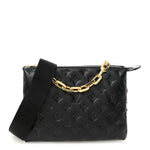 Lambskin Embossed Monogram Coussin PM Black