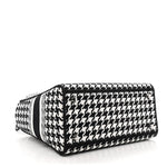 Canvas Houndstooth Embroidered Medium Lady D-Lite Black White