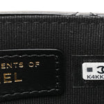 Patent Calfskin Quilted Mini Flap Black