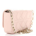 Lambskin Cannage Dior Talk Phone Pouch Rose Poudre