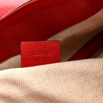 Pebbled Calfskin Large Soho Shoulder Bag Red