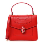 Calfskin Serpenti Forever Top Handle Red