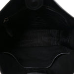 Vitello Daino Soft Hobo Messenger Bag Black